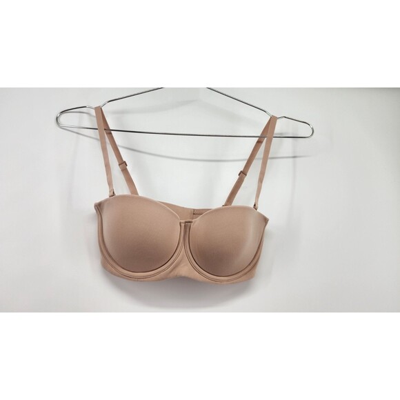 Skims 32B Clay Fits Everybody Beige Strapless Bra NWOT - Picture 2 of 9